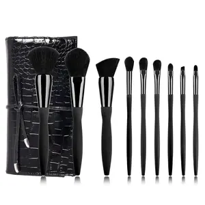 Jdk 9Pcs Black Soft Up Kwasten Gereedschap Cosmetische Makeup Brush Sets Custom Logo In Hoge Kwaliteit
