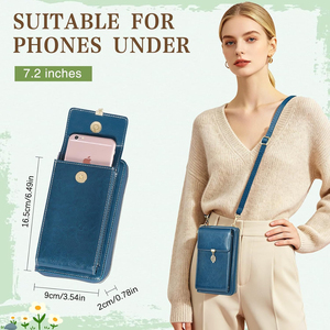 Bolsos cruzados para teléfono móvil para mujer, carteras de cuero para celular |   Pequeño - Product Image 2
