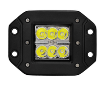 Luz LED de Alta Luminosidad para Vehículos Todoterreno, Luz Delantera para Parachoques y Techo, Lámpara Antiniebla, Modificación de Automóviles, Foco de Trabajo Cuadrado de 18W