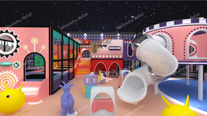 Château d'amusement pour enfants de type labyrinthe intérieur sur le thème du rêve chaud, personnalisé, équipement d'amusement pour enfants multiples, prix d'usine, vente directe - Product Image 5