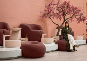 ชุดเคาน์เตอร์ต้อนรับร้านเสริมสวยเชิงพาณิชย์ ชั้นวางโชว์สินค้าร้านเสริมสวยแบบกำหนดเอง สำหรับบริการออกแบบตกแต่งภายในร้านสปาและร้านเสริมสวย - Product Image 3