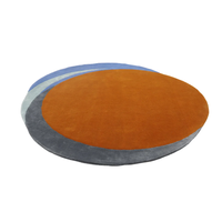 Tapis Eclipse Solaire Prêt à la Vente, Taille Personnalisée, Forme Ronde, Tissé à la Main, 100% Laine, Antidérapant, Tapis Moderne à Vendre