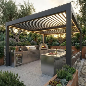 Cocina Exterior de Acero Inoxidable SS304 de Nuevo Diseño con Pérgolas de Aluminio, Cocina de Jardín Personalizada Resistente al Fuego para Patio Trasero - Product Image 1
