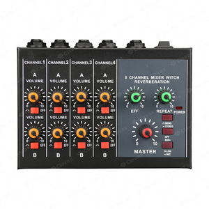 Clavax clmc-mix4281 Mini Stereo ses mikseri 8 kanal mikrofon hattı yankı gecikme etkisi ile mikser sessiz fonksiyonu - Product Image 2