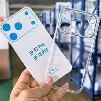 Coque antichoc transparente anti-jaunissement en TPU souple de 1,5 mm avec logo personnalisé pour iPhone 18 17 Pro, vente en gros usine