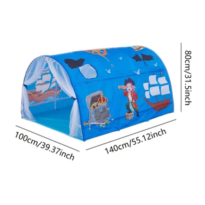 Tienda de Campaña Infantil 2 en 1 con Forma de Domo, Casa de Juegos Portátil con Diseños de Dibujos Animados del Mundo Marino y Princesas, Tienda de Campaña para Habitación Infantil - Product Image 5