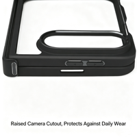 Coque Duo pour iPhone, protection de la charnière, transparente, antichoc, PC TPU, coque de protection pour téléphone