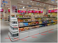 Présentoir de casse-croûte commercial en gros de haute qualité Étagères de supermarché de boutique Présentoir de gondoles de magasin pour le magasin de détail