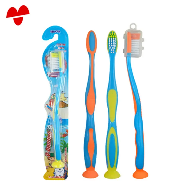 High Quality Cartoon Rose Plastic Kids Soft Bristle Children With Toy Clock child Tooth Brush Toothbrush