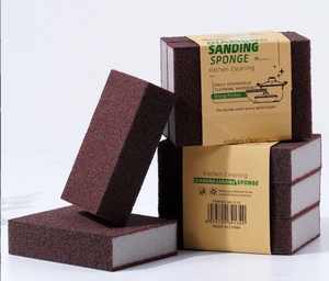 Cepillo <span class=keywords><strong>de</strong></span> esponja <span class=keywords><strong>de</strong></span> esmeril, esponja <span class=keywords><strong>de</strong></span> limpieza mágica <span class=keywords><strong>de</strong></span> cocina para eliminar el óxido, limpieza <span class=keywords><strong>de</strong></span> ollas y sartenes - Product Image 3