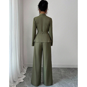 Ensemble de costume élégant pour femme, haut de gamme, en polyester/rayonne peigné, pour les affaires, les fêtes, qualité supérieure, costume deux pièces, bouton - Product Image 3