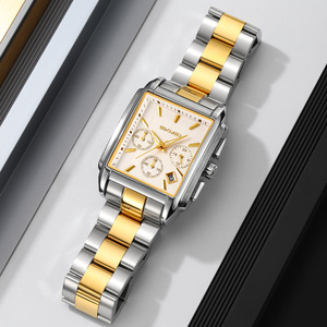 Montre Skmei 2339 en acier inoxydable, montre <span class=keywords><strong>de</strong></span> luxe pour hommes, montre à quartz carrée, montres <span class=keywords><strong>de</strong></span> mode, logo personnalisé, montre pour hommes - Product Image 2