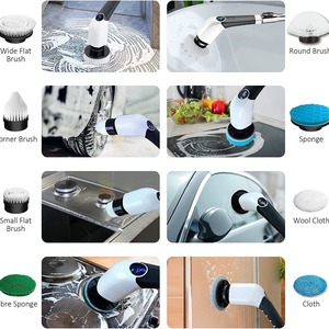 Spazzola Elettrica 8-in-1 con Manico Lungo e Potenza ad Alta Coppia per Pulizia di Cucine, Bagni, Pavimenti, Piastrelle e Pareti - Product Image 6