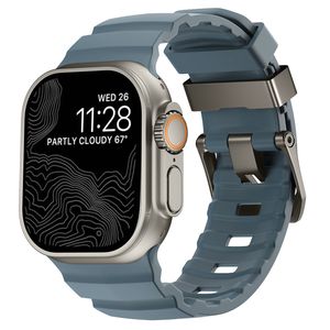Hombres Deporte al aire libre Grueso Rocky Correa de silicona para Apple Watch Ultra 2 49mm - Product Image 3