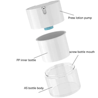 Flacon pompe sans air en plastique 15ml 30ml 50ml 100ml pour emballage cosmétique, conteneur vide rechargeable pour sérum et crème de soin