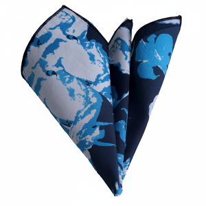 Navy Blue and White Digital Printed Design <b>Neckerchief</b> for Men's Shirts - Product Image 2