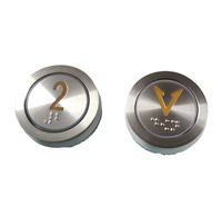 Bouton poussoir d'ascenseur en acier inoxydable de qualité 304 pour pièces d'ascenseur à commande tactile KONE Lift