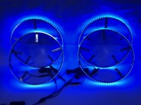 Anneau de roue lumière APP contrôle 15 pouces 17 pouces RVB tournant poursuite synchronisation vitesse musique pièces de voiture roue de voiture pneu lumière