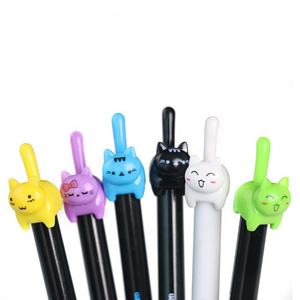 Nieuwe Schattige Kawaii Kat Gel Pen Cartoon Plastic Gel Pennen Klik Kat Pen Voor Het Schrijven Van Kantoor Schoolbenodigdheden Koreaanse Briefpapier - Product Image 2