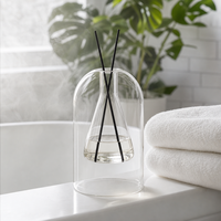 ODIS Difusor de Vidrio de 130ml, Botella de Borosilicato de Doble Capa, Vacía, para Aromaterapia, Set de Regalo para el Hogar, Recargable