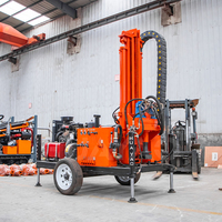 En stock – Nouvelle machine compacte de forage de puits d'eau, équipement de forage de puits de 200 m sur roues – Machines de perforation de puits