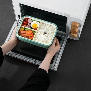 Yiwu <span class=keywords><strong>Qiye</strong></span> กล่องอาหารกลางวันโรงเรียนพลาสติก3เซลล์พร้อมช้อนกล่องอาหารกลางวันเหมาะสำหรับเด็ก - Product Image 5