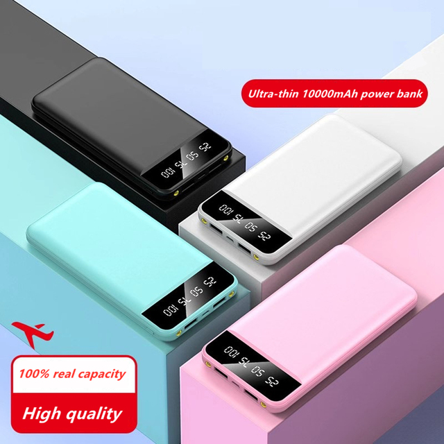 Custom logo 10000mah Power Banks Super Thin Powerbank 10000mah for Mobile Phone Fast Charger Portable Power Bank 10000mah Slim