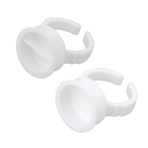 Anillos de Tinta Desechables para Tatuajes, 100 Unidades, Porta Pigmentos para Cejas PMU y Porta Pegamento para Pestañas - Product Image 4
