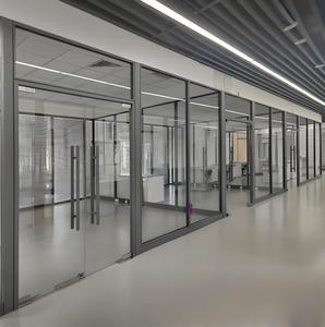 Hiện đại Modular Workstation tùy chỉnh-kích thước kính văn phòng phân vùng tường thép Acoustic tường ăn uống kho ngoài trời phòng tập thể dục nhà văn phòng - Product Image 1