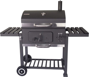 <span class=keywords><strong>Barbecue</strong></span> au charbon de bois réglable en hauteur pour l'extérieur, robuste, avec cheminée et thermomètre - Product Image 1