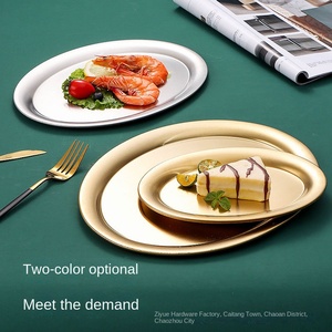 Bandeja de servicio ovalada desechable de diseño clásico de acero inoxidable 304 para cocinar <span class=keywords><strong>Sushi</strong></span> barbacoa coreana fruta pastelería café fiestas - Product Image 5