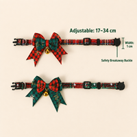 Collier de Noël pour animaux de compagnie avec nœud papillon et clochette, pour chiens et chats, OEM ODM, marque privée, vente en gros, accessoires pour animaux de compagnie