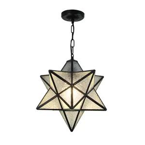 2020 new designer star shaped glass chandelier lighting modern