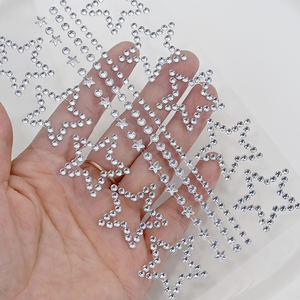 Décalcomanies pour le visage et les yeux, 1 pièce, 1 pièce, strass, pentagramme adhésif, décalcomanies pour maquillage de fête Y2K Body Decor Tattoos - Product Image 3