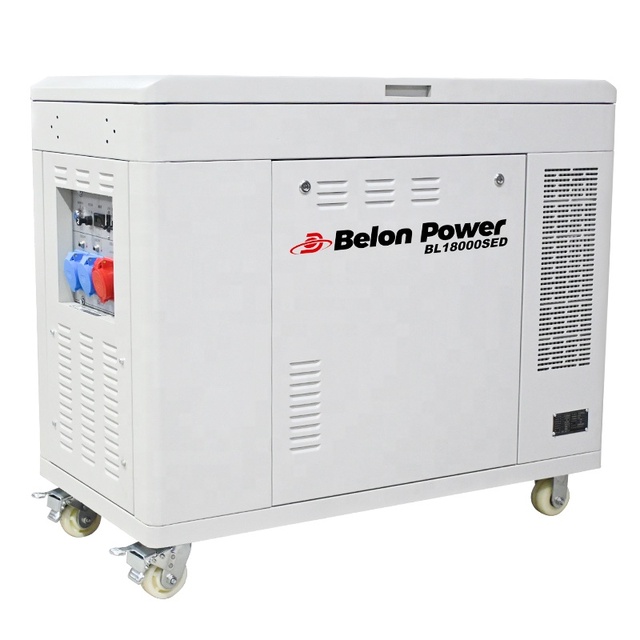 Belon Power 15kw 18kva Silent Gasoline Generator Power 16kw 20kva Soundproof Fast Delivery Option Electric Start 400v 230v