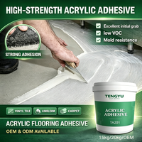 Lem Perekat Lantai Akrilik Berbasis Air VOC Rendah Bebas Pelarut untuk LVT SPC PVC Vinyl Plank Carpet Tile 15kg 20kg Ember