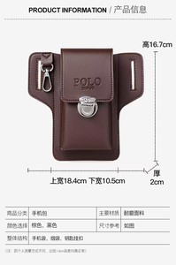 Vente chaude Hommes En Cuir Business Design <span class=keywords><strong>Ceinture</strong></span> Pochette Taille Téléphone Poche Cas Style pour Compatible - Product Image 6