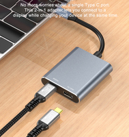 Adaptateur Type-C vers double Type-C, vidéo 8K 60Hz, charge PD 100W, 2 ports Type C pour lunettes AR, ordinateur portable