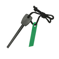 Vente en gros d'allume-feu de camping en plein air outil de survie mini bâton de feu portable en magnésium noir