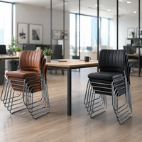Nouvelle Chaise Empilable Simple et Moderne 2026 avec Dossier, Assise Confortable pour Bureau, Réunion et Chaise d'Ordinateur