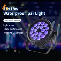 Éclairage de scène professionnel 18x12w Led Rgbw 4in1 Par Light, lumière LED Par extérieure étanche