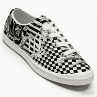 Chaussures en toile unisexes tendance, logo personnalisé, chaussures de marche, baskets à lacets, respirantes, souples, POD ODM OEM