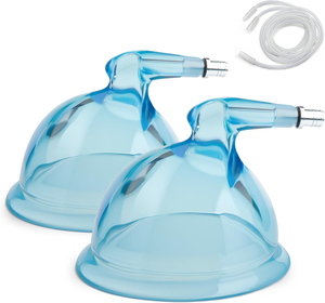 1 Paire de Ventouses Fessiers de 19 cm avec Tuyau en Y pour Lifting Fessier Brésilien sous Vide et Vacuumthérapie Colombienne - Product Image 1