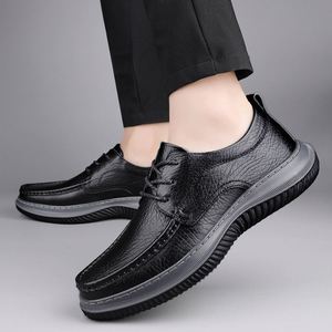Nuevos Modelos 2026: Zapatos Clásicos de Hombre Tipo Loafer para Caminar, de Cuero Genuino, con Cordones, Estilo Casual de Negocios, Soporte de Arco, Ligeros - Product Image 4