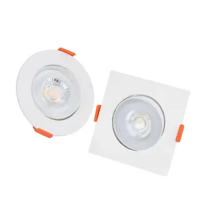 LIANGTE custom Rotatable Head Adjust Round Square Shape Fire Rated Retrofit Led Downlight Ip65 9w 3w 5w 7w 12w White