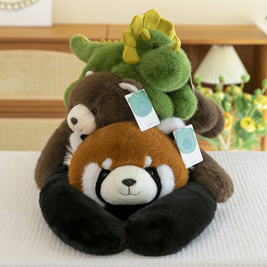 Simpatico Peluche Morbido a Forma di Dinosauro, Panda, Procione, Koala - Bambola di Stoffa Calmante per Neonati - Product Image 2