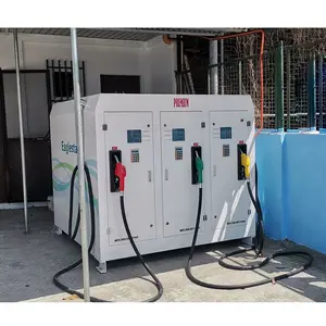 Elektrik veya güneş mobil mini gaz benzin tankı pompa ekipmanları taşınabilir yakıt istasyonu