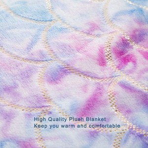 Mermaid Tail Blanket for Girls All Seasons Soft Premium Colorful Fish Scale Design <strong>Snuggle</strong> - Product Image 3