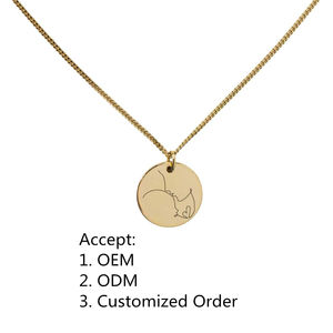 <span class=keywords><strong>Collana</strong></span> Ricordi <span class=keywords><strong>Mamma</strong></span>-Bambino, Delicata <span class=keywords><strong>Collana</strong></span> in Acciaio Inox Dorato Personalizzabile, Gioiello Regalo per la Festa <span class=keywords><strong>della</strong></span> <span class=keywords><strong>Mamma</strong></span> - Product Image 1