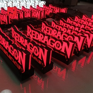 Tùy chỉnh bảng TOP LED hiển thị tên thương hiệu trong Nhà Biển Báo Kinh Doanh truy cập <span class=keywords><strong>Acrylic</strong></span> thư miễn phí đứng dấu hiệu - Product Image 1